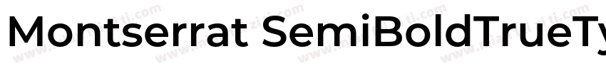 Montserrat SemiBoldTrueType字体转换